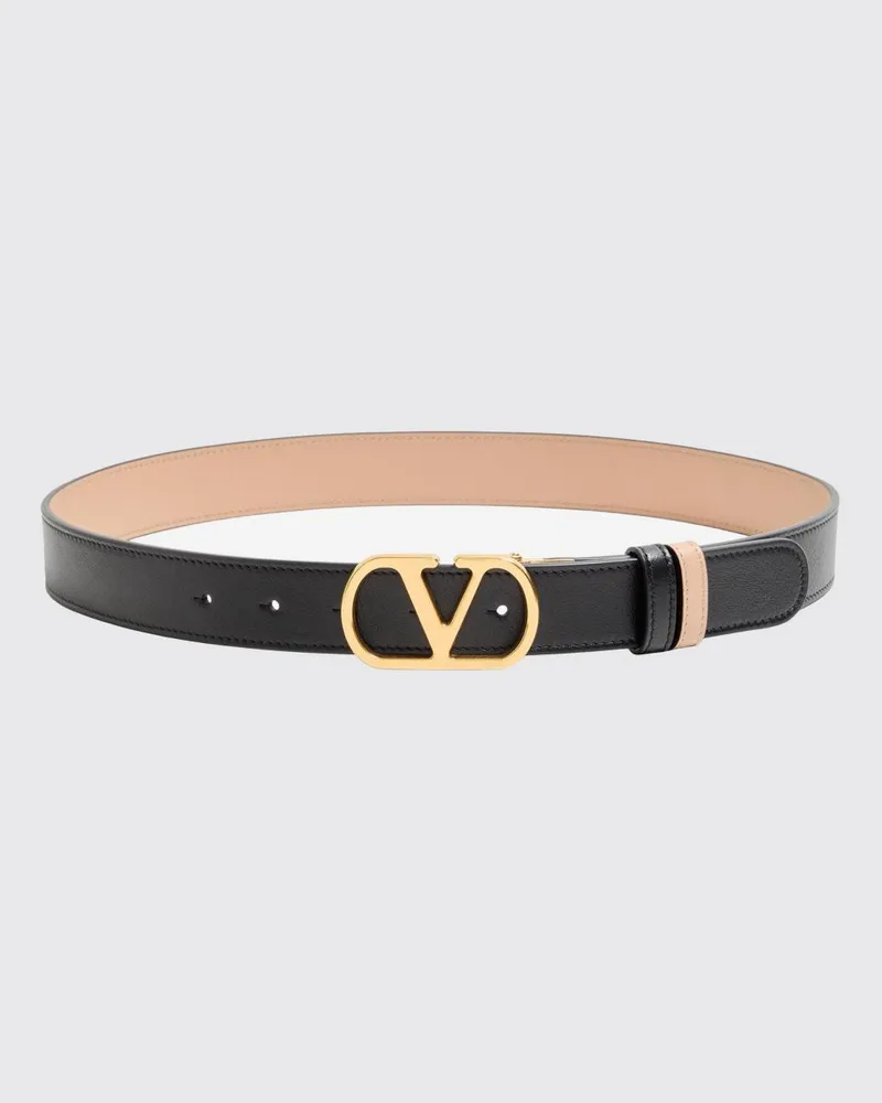 Valentino Garavani VLogo Signature Wendegürtel aus Leder Schwarz
