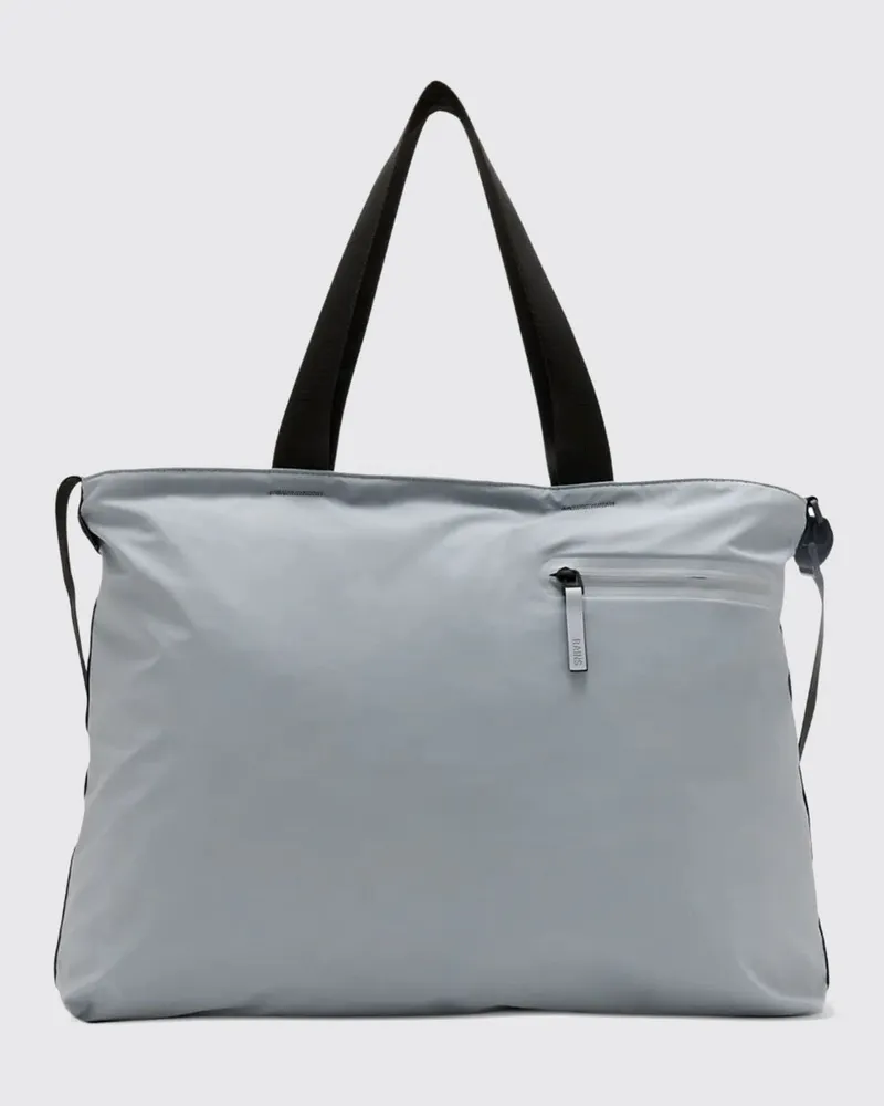 RAINS Tote-Bag aus Polyurethan mit Reißverschluss und verstellbarem Schultergurt Blau