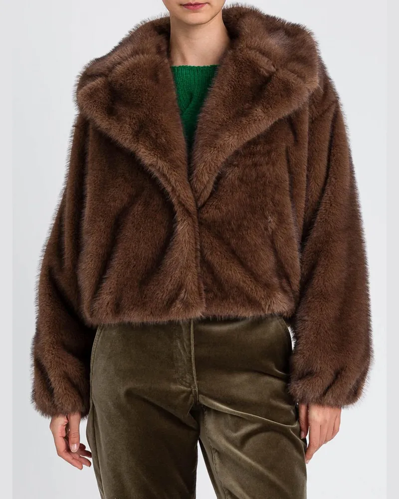 Twin-Set Pelzmantel damen Braun