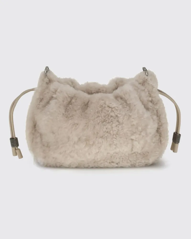 Brunello Cucinelli Schultertasche damen Milch