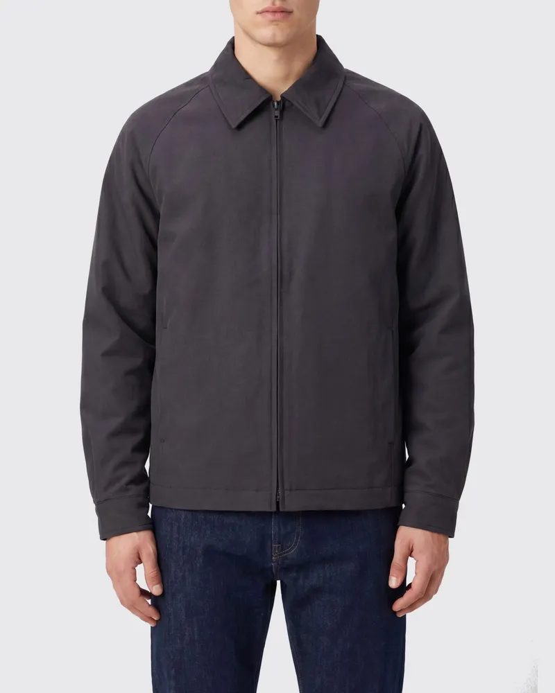 The Row Hemdjacke aus Baumwoll-Kaschmir-Mischung mit Reißverschluss Grau