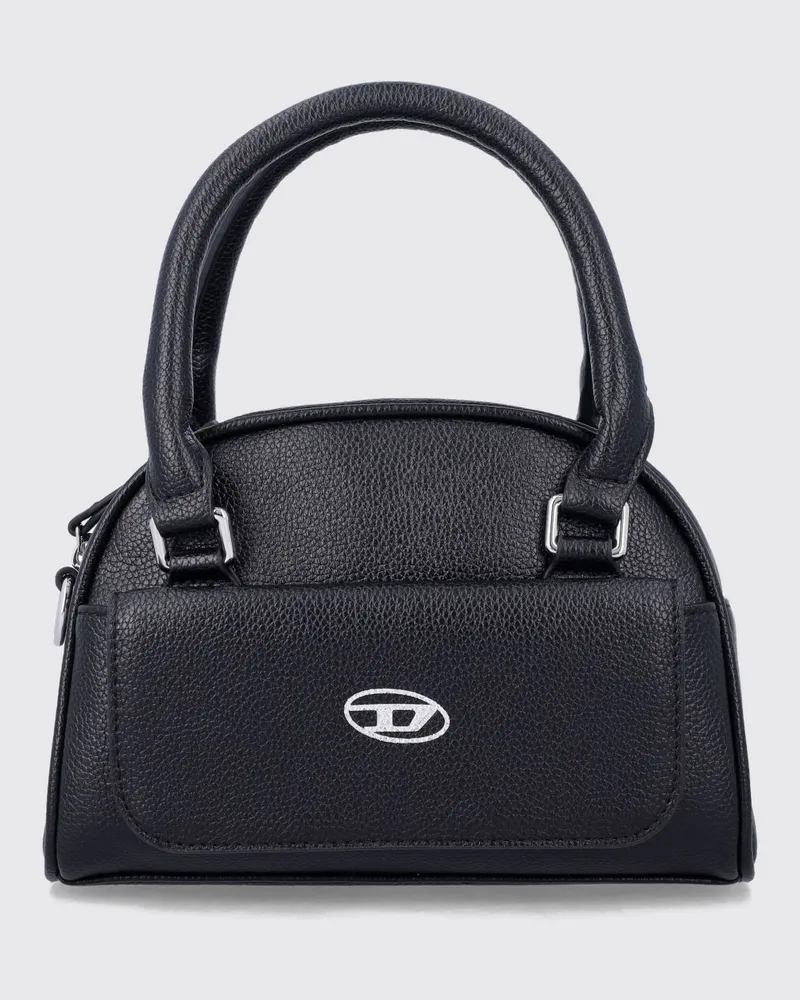 Diesel Wredy Handtasche für Jungen mit gedrucktem Oval D-Logo Schwarz