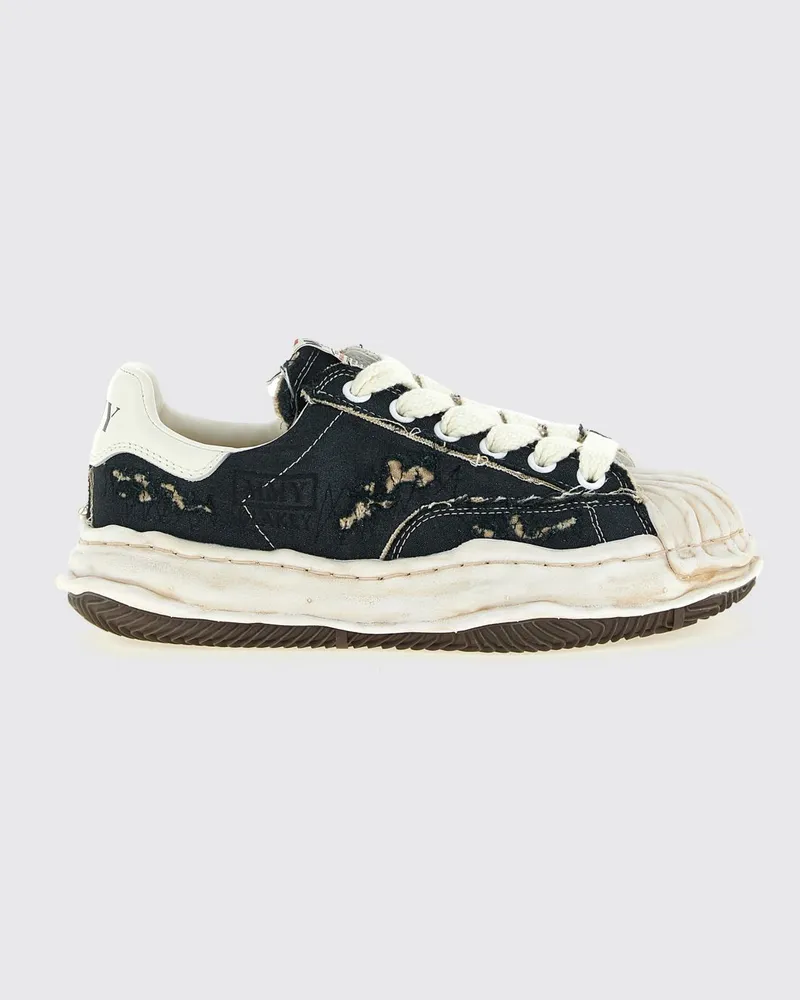 MIHARAYASUHIRO Blakey OG Sneakers aus zweifarbigem Canvas mit Used-Sohle Schwarz