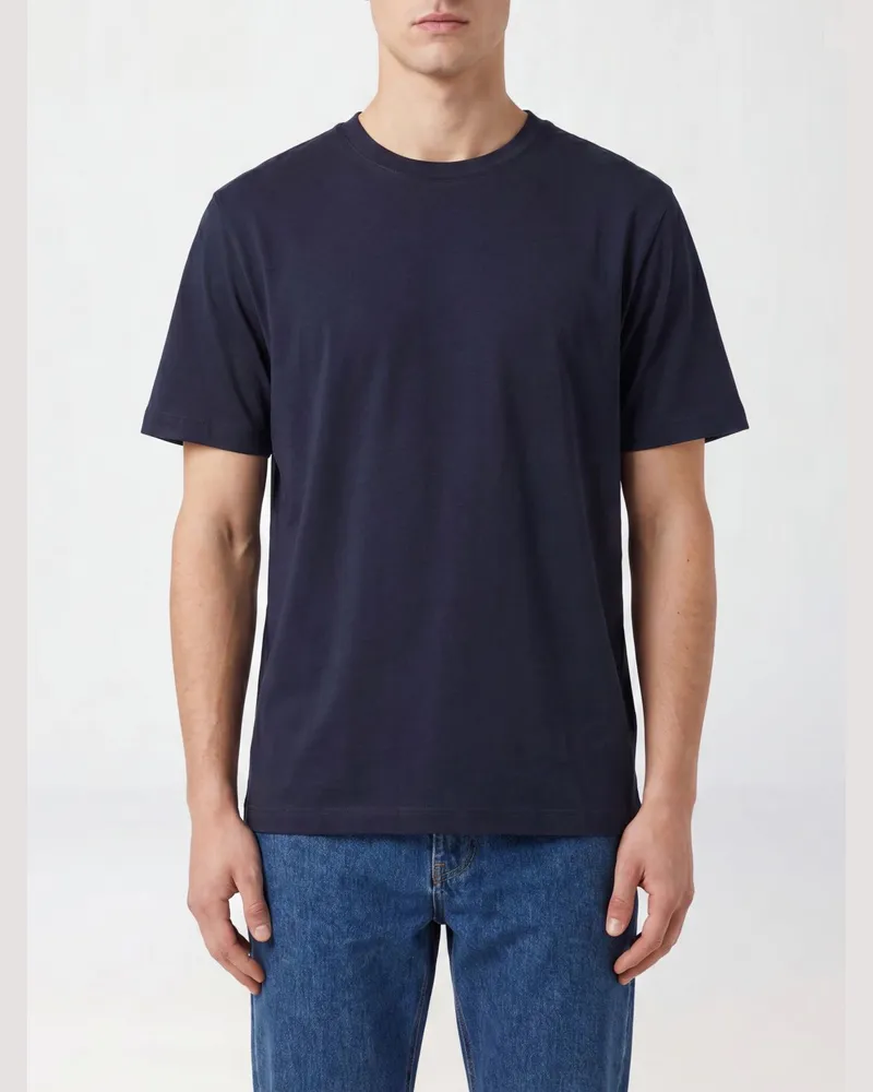 CIRCOLO 1901 Kurzärmeliges Rundhals-T-Shirt aus Stretch-Baumwolljersey Blau