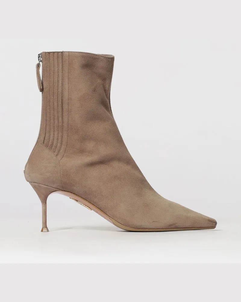 Aquazzura Saint Honor Wildleder Stiefeletten Braun