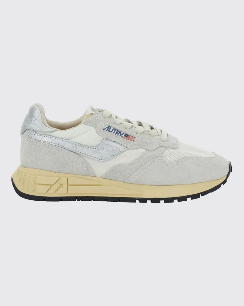 AUTRY Reelwind Sneaker aus Nylon und Wildleder mit gezackter Sohle Grau