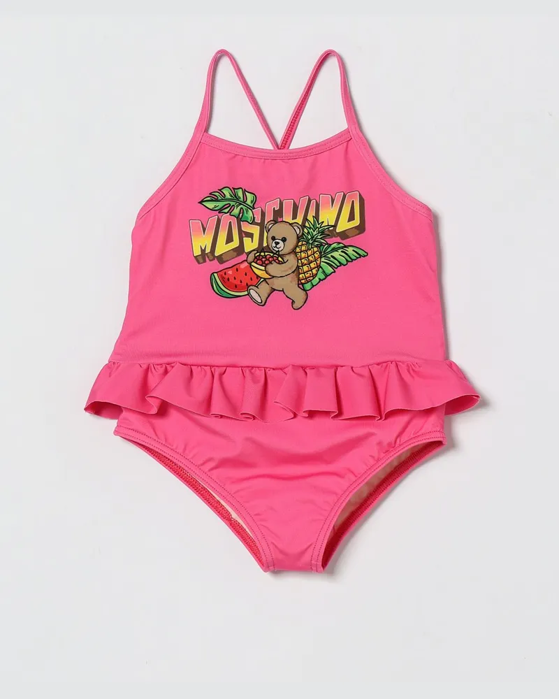 Moschino Bedruckter Badeanzug Pink