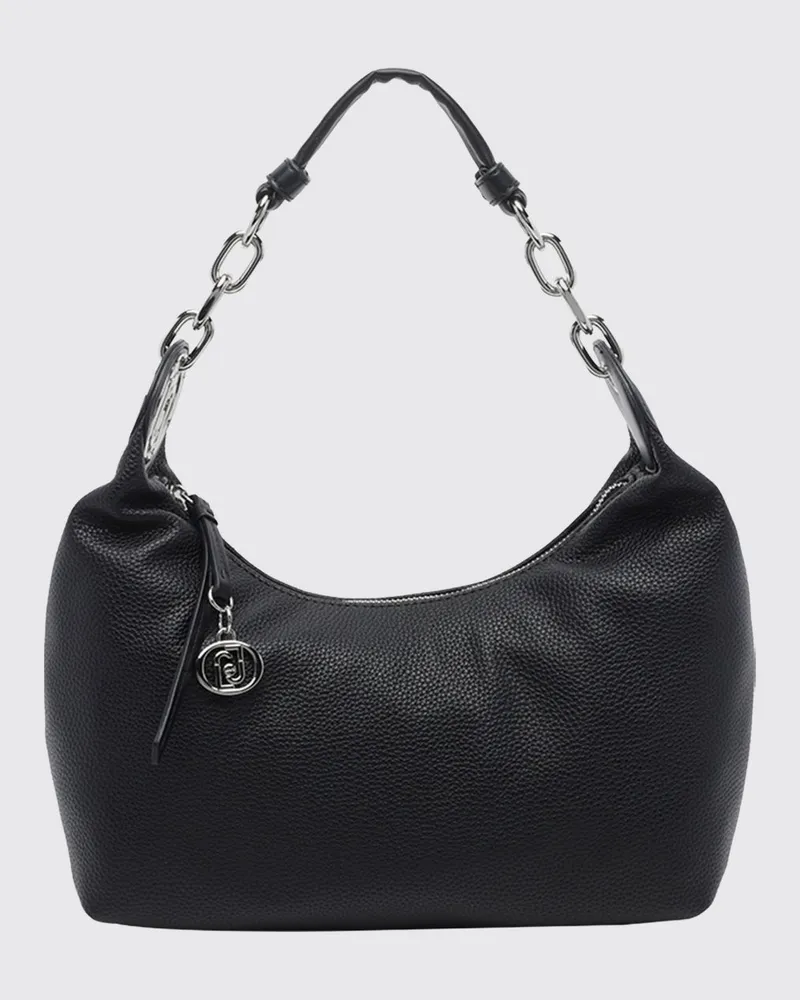 Liu Jo Schultertasche aus genarbtem Kunstleder mit Reißverschluss Schwarz