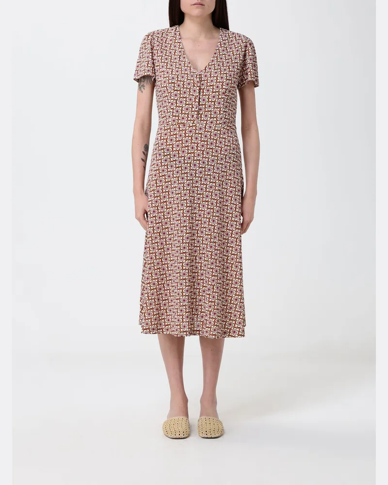 Maliparmi Mini Mouliné Kleid Braun