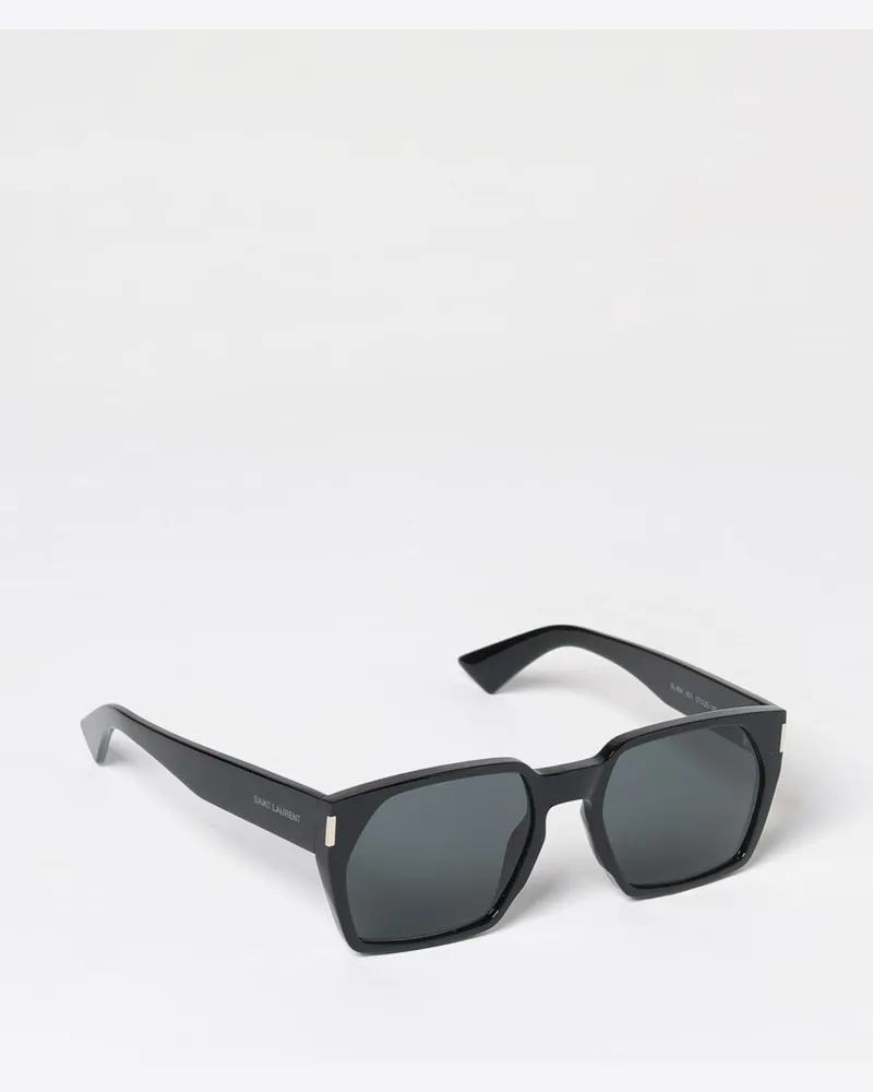 Saint Laurent Piloten-Sonnenbrille von aus recyceltem Acetat mit dunklen Gläsern Schwarz