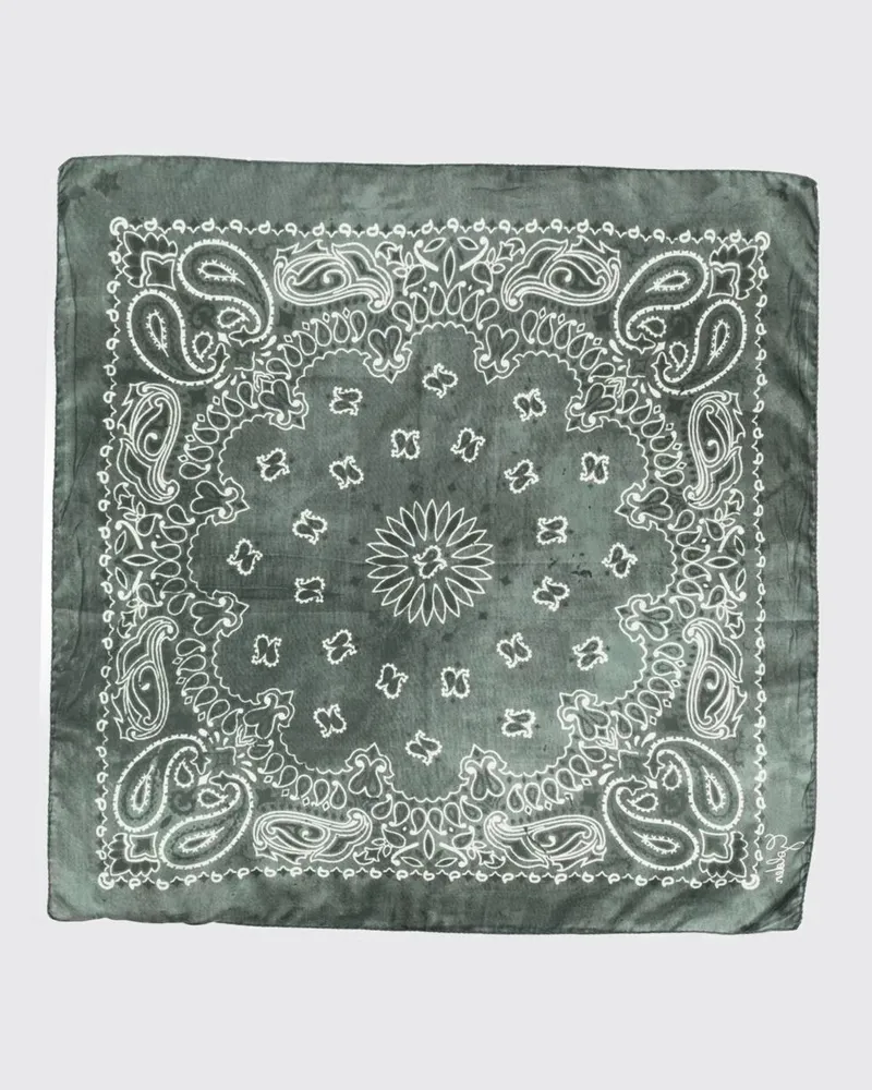 Golden Goose Paisley-Seidenschal Military