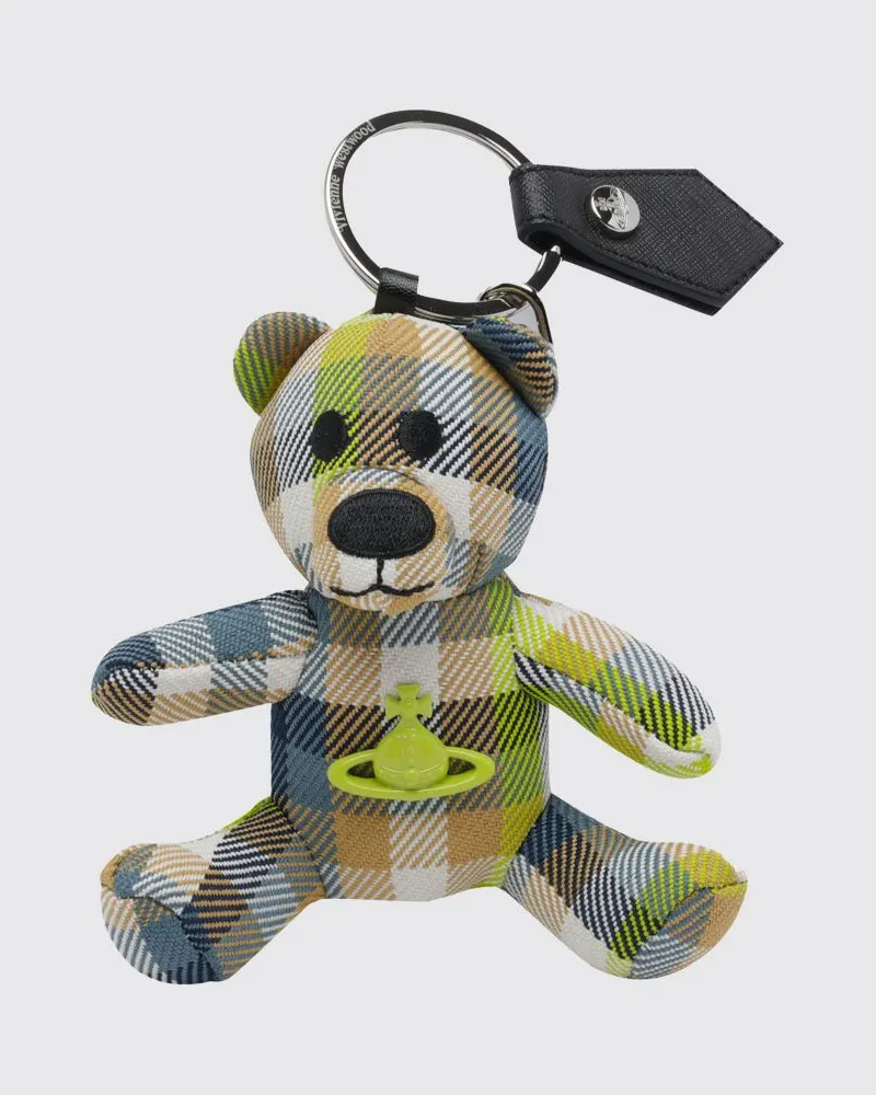 Vivienne Westwood Teddybär-Schlüsselanhänger aus Tartan-Stoff mit Orb-Logo Bunt