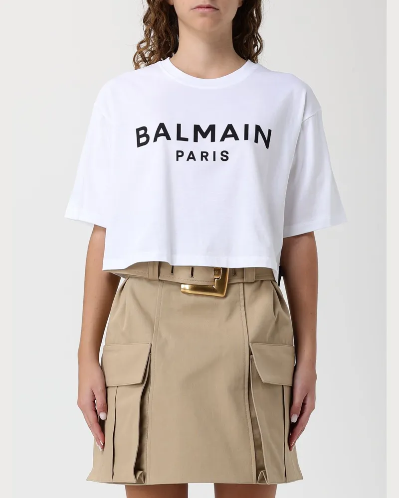Balmain T-shirt damen Weiss