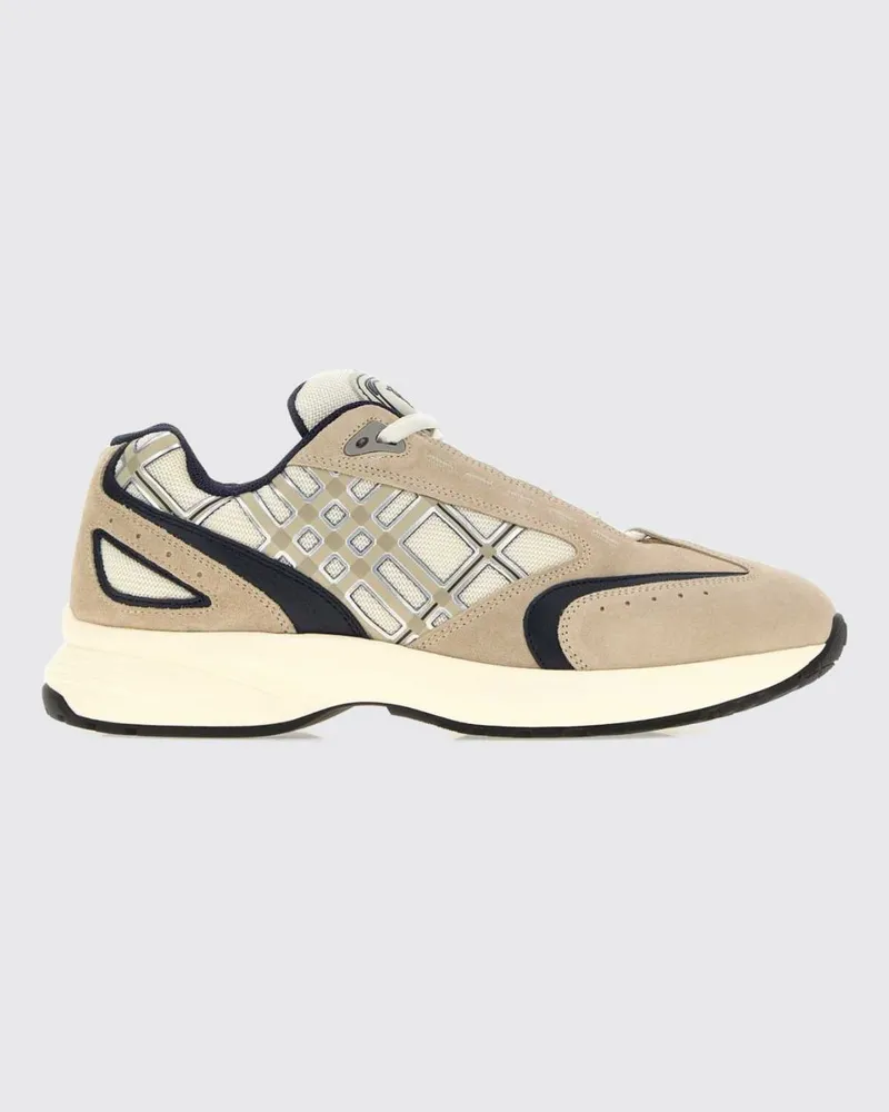 Burberry Eclipse-Sneaker von aus Wildleder und Mesh mit Check-Einsätzen Beige