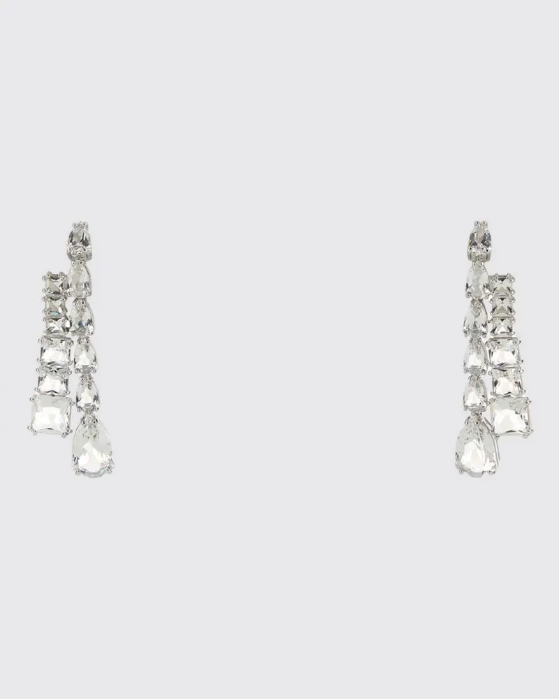 Swarovski Matrix Hängeohrringe mit klaren Kristallen und Steckverschluss Durchsichtig