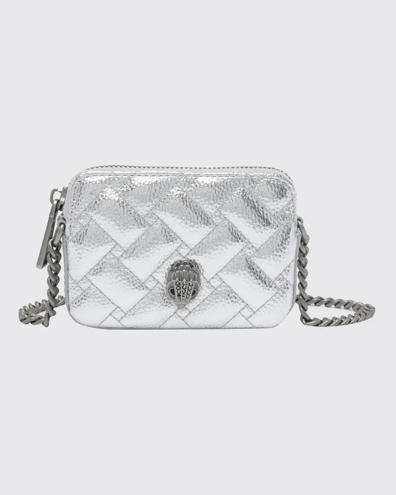 Kurt Geiger Kensington Wallet on Chain von im geflochtenen Design Silber