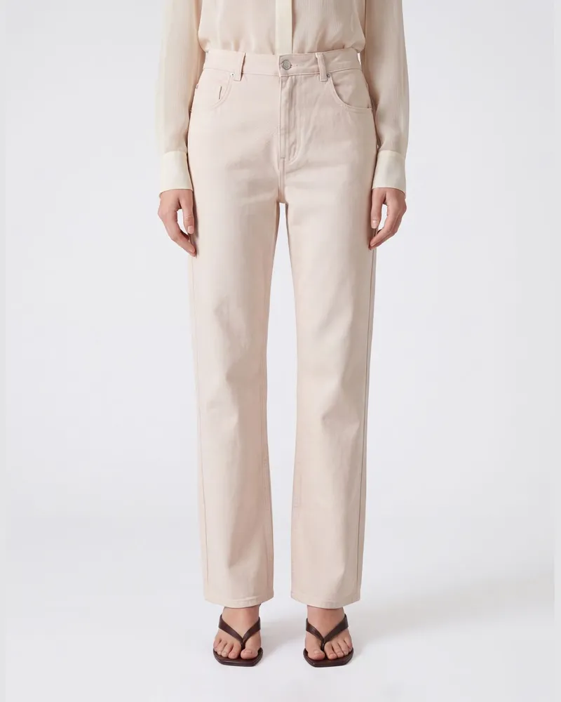 Étoile Isabel Marant Belvira High-Waist Flared Jeans aus Baumwolldenim Ecru