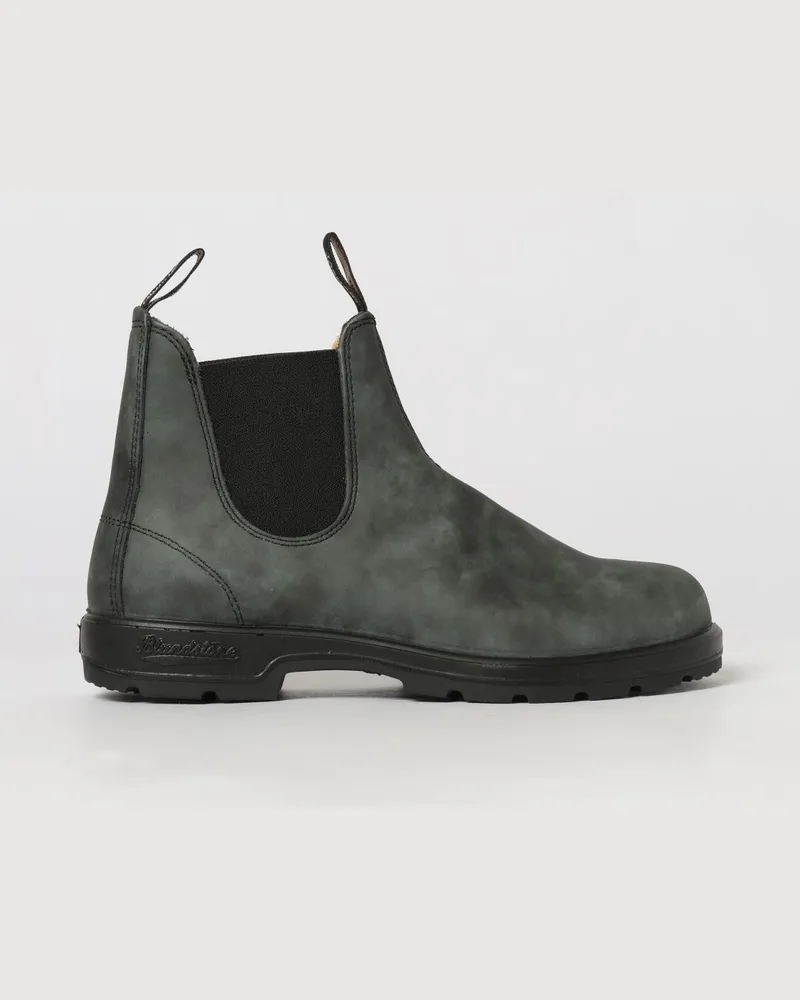 BLUNDSTONE 587 Chelsea-Boots aus gealtertem Leder mit doppelten Zuglaschen Schwarz