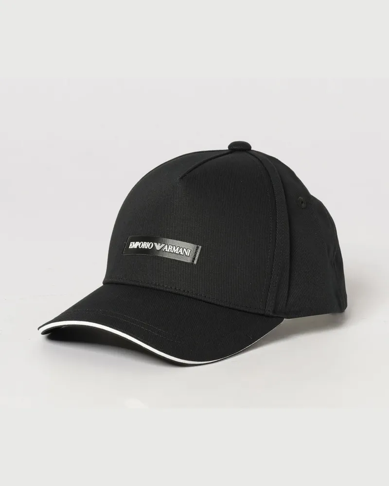 Emporio Armani Baumwoll-Baseballkappe Schwarz