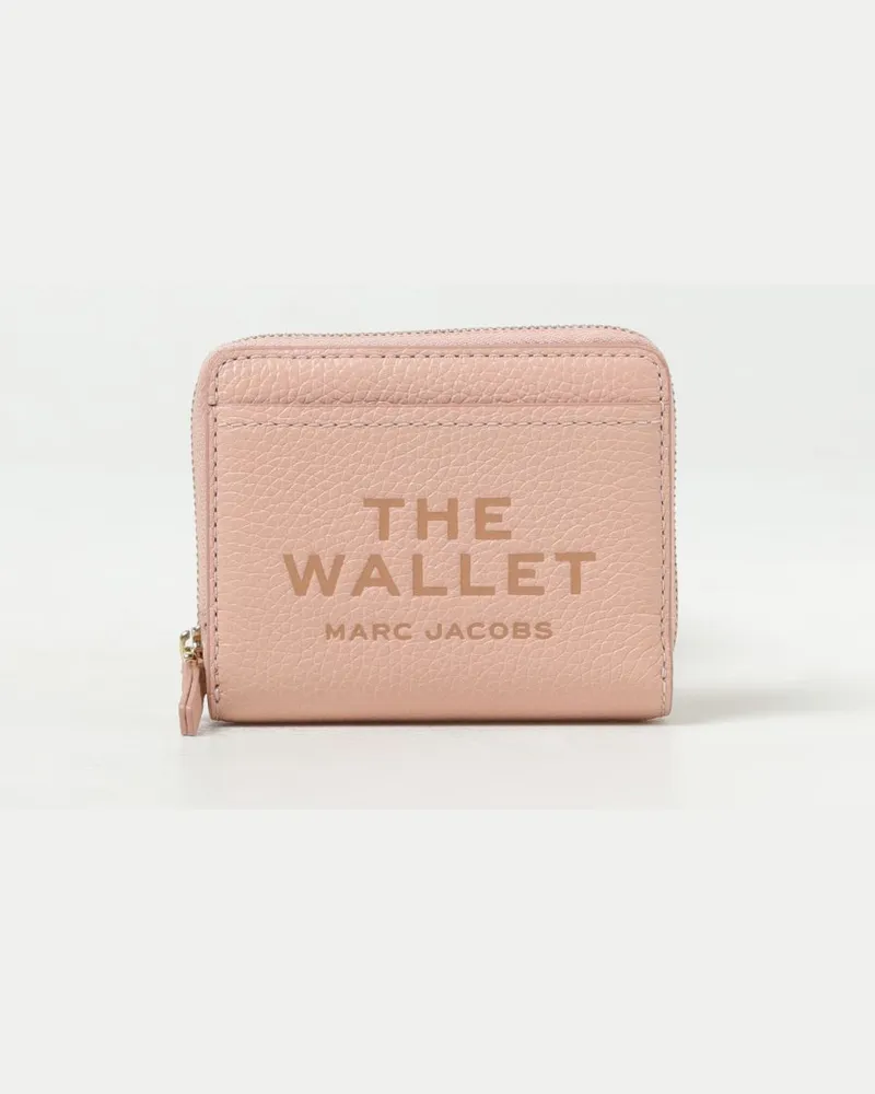Marc Jacobs Geldbörse aus genarbtem Leder Pink
