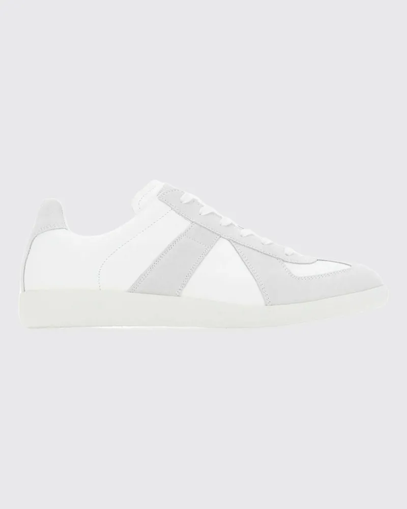 Maison Margiela Replica zweifarbige Sneaker aus Kalbsleder und Veloursleder Weiß