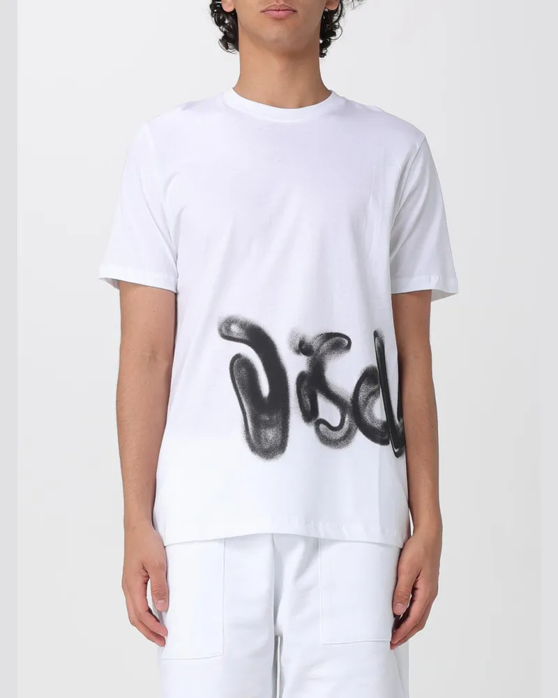 DISCLAIMER Baumwoll-T-Shirt mit Schriftzug-Logo-Print Weiß