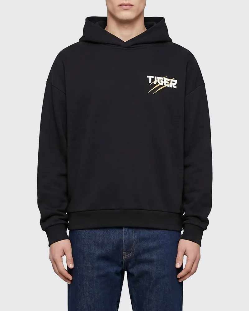 Philipp Plein Bedrucktes Kapuzen-Sweatshirt Schwarz