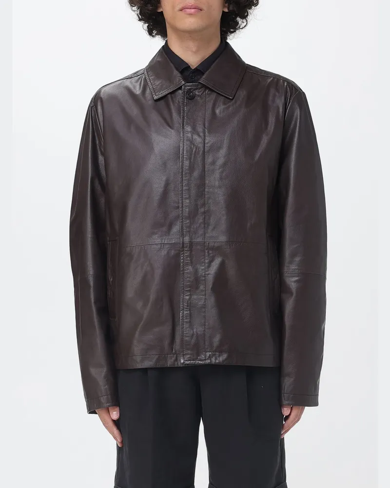 Corneliani Lederjacke Braun