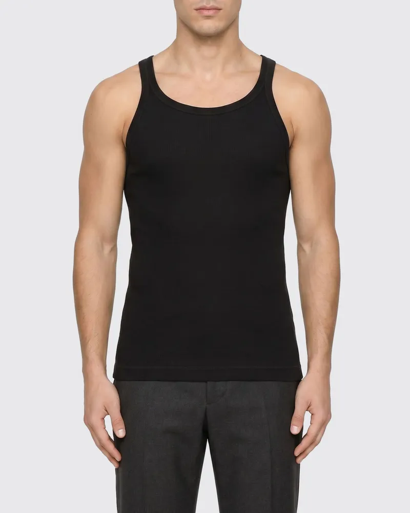 Dolce & Gabbana DOLCE  GABBANA Basic Baumwoll-Tanktop Dolce & Gabbana Schwarz