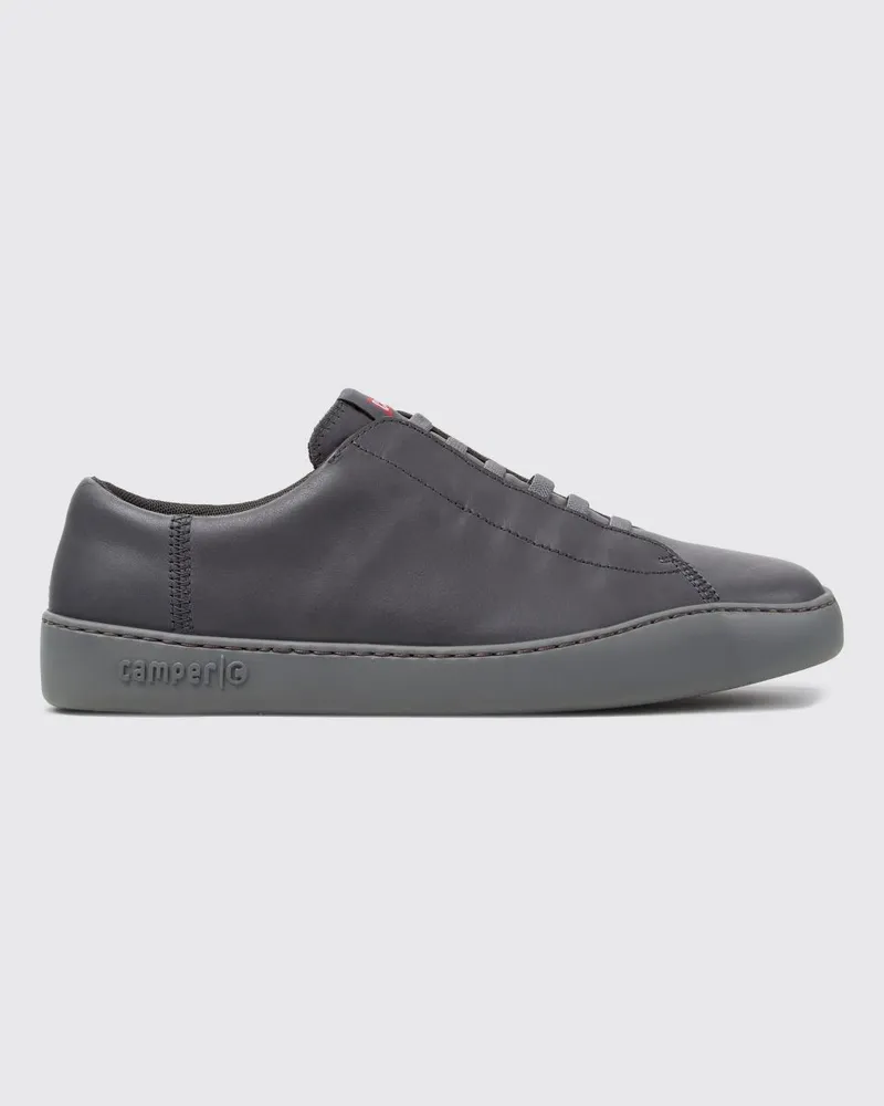 Camper Peu Touring Slip-On-Sneaker aus Kalbsleder mit elastischen Schnürsenkeln Grau