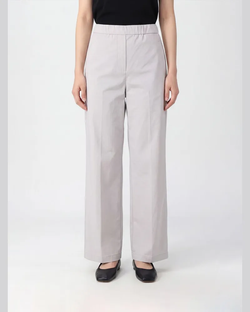 Patrizia Pepe Straight Hose aus Stretch-Baumwolle Grau