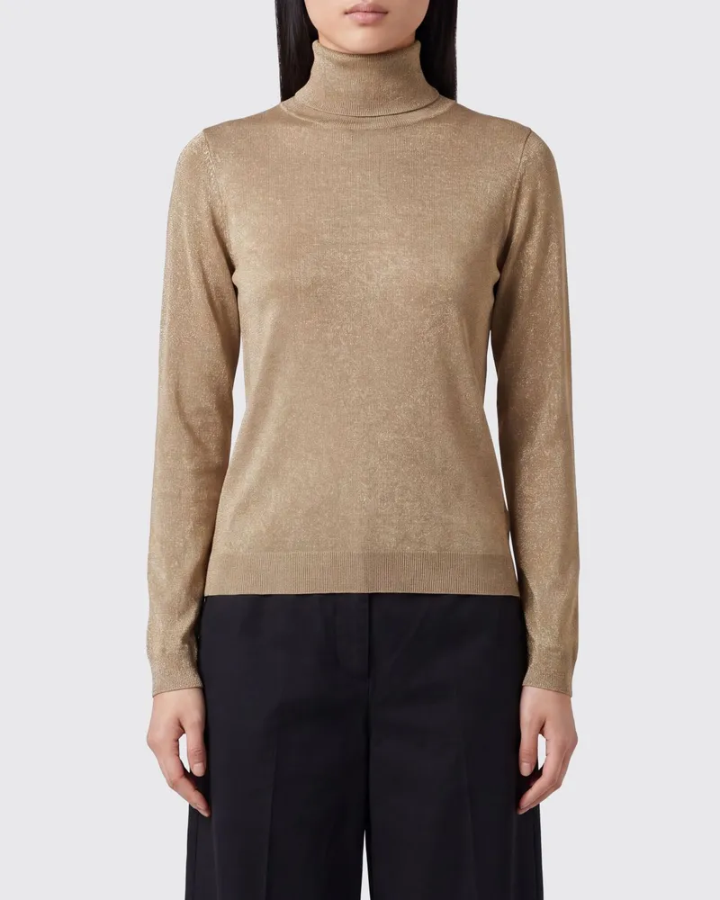 Brunello Cucinelli Schmal geschnittener Rollkragenpullover von aus Kaschmir und Seide Beige