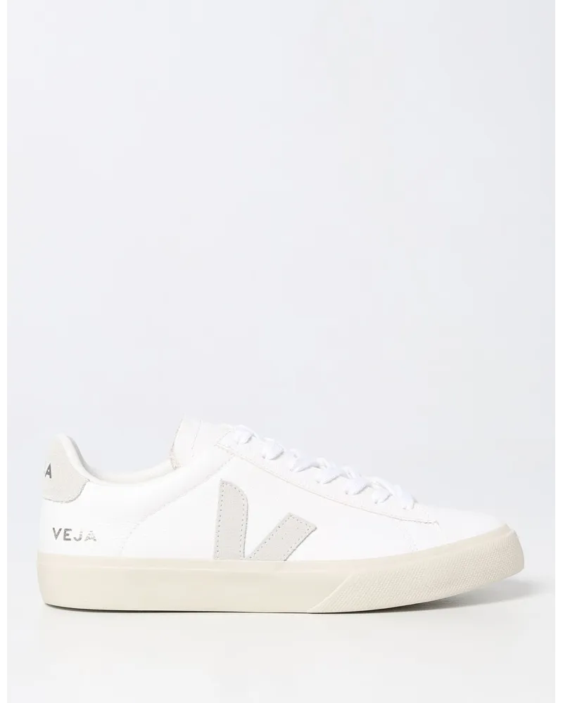 VEJA Campo Chromefree Sneakers aus genarbtem Leder Weiß