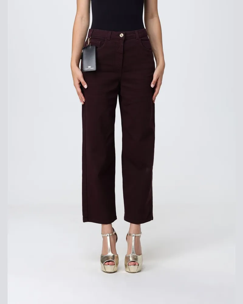 Elisabetta Franchi Jeans damen Weinrot