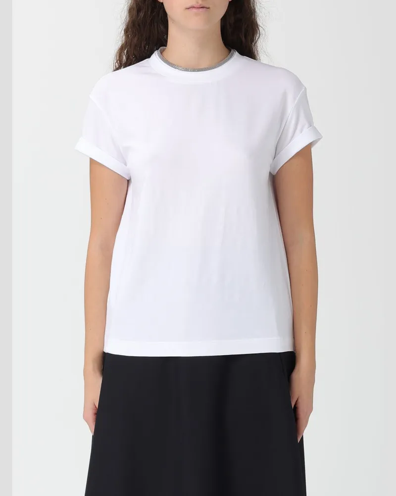 Brunello Cucinelli T-shirt damen Weiß