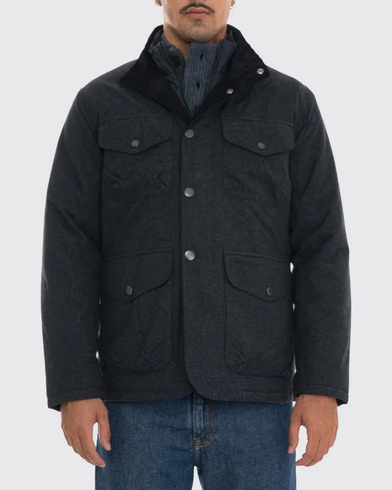 Barbour Kurzer Ogston Parka aus Polyester mit gepolstertem Futter und Stehkragen Blau