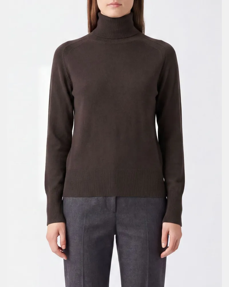 Joseph Rollkragenpullover aus 100 % Kaschmir mit langen Ärmeln und Rippbündchen Grau