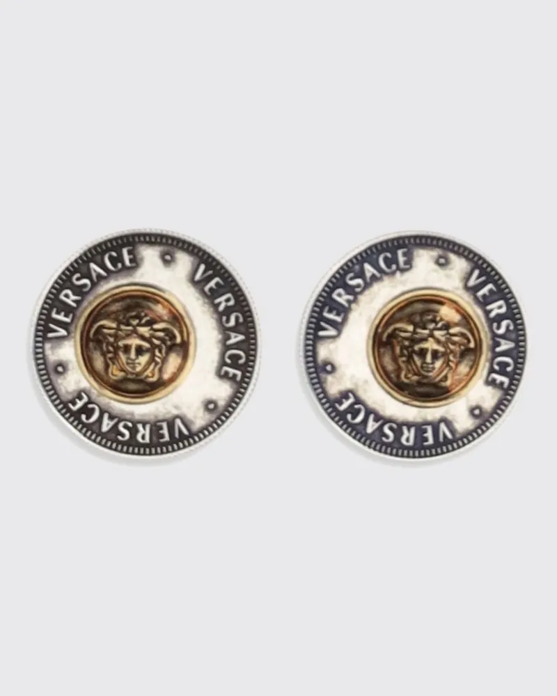 Versace Medusa-Ohrstecker aus goldfarbenem Messing Gold