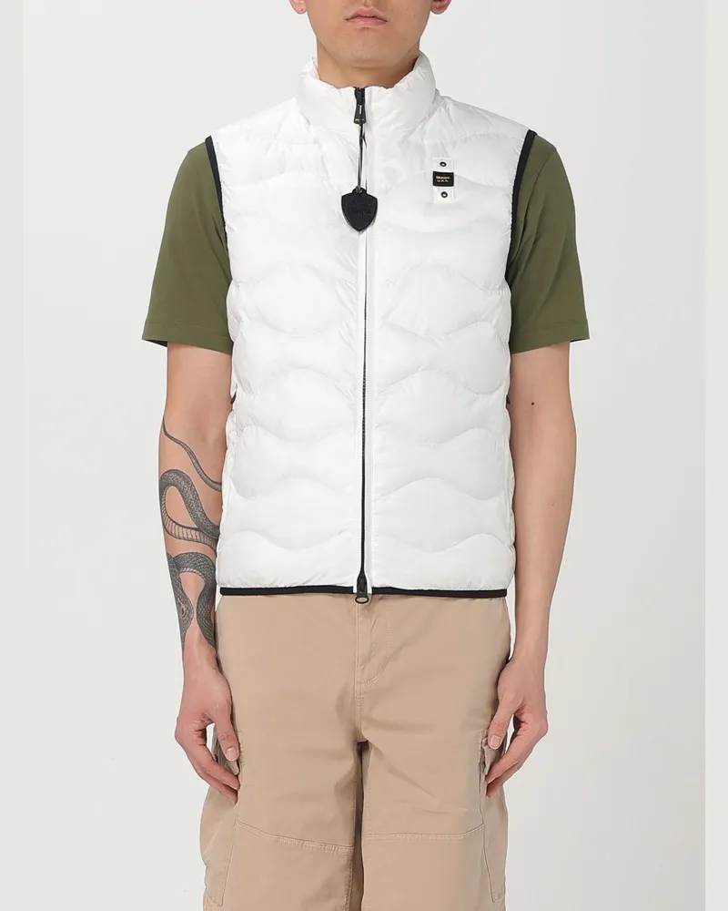 Blauer Jacke herren Weiß