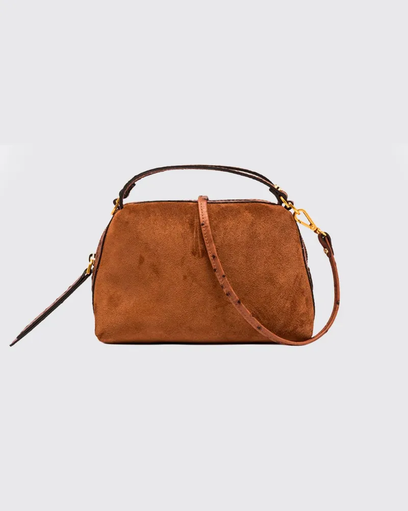 Gianni Chiarini Alifa Mini-Tasche aus Wildleder mit Reißverschluss Camel