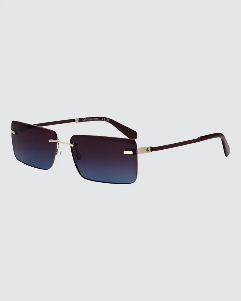 Calvin Klein CKJ25206S Sonnenbrille aus Metall Blau