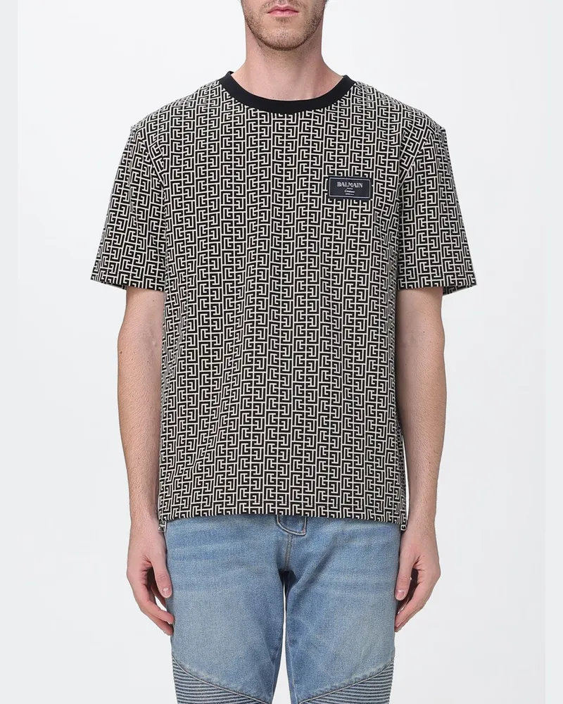 Balmain T-shirt herren Grau