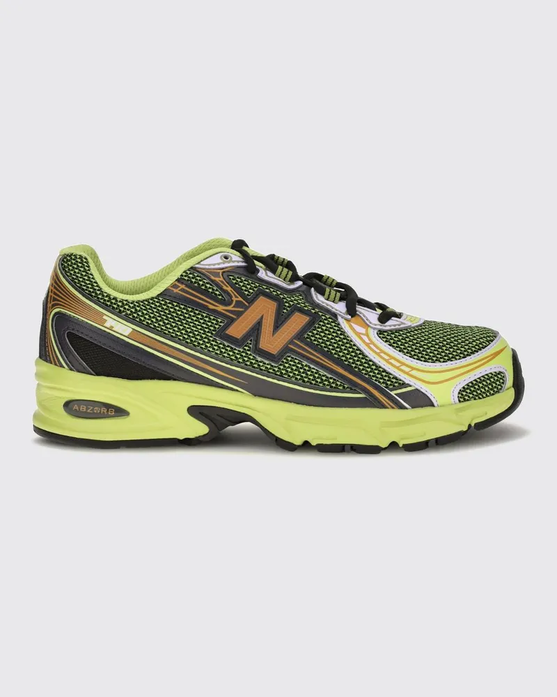 New Balance Zweifarbige 740 Sneaker aus Mesh und Funktionsgewebe Grün