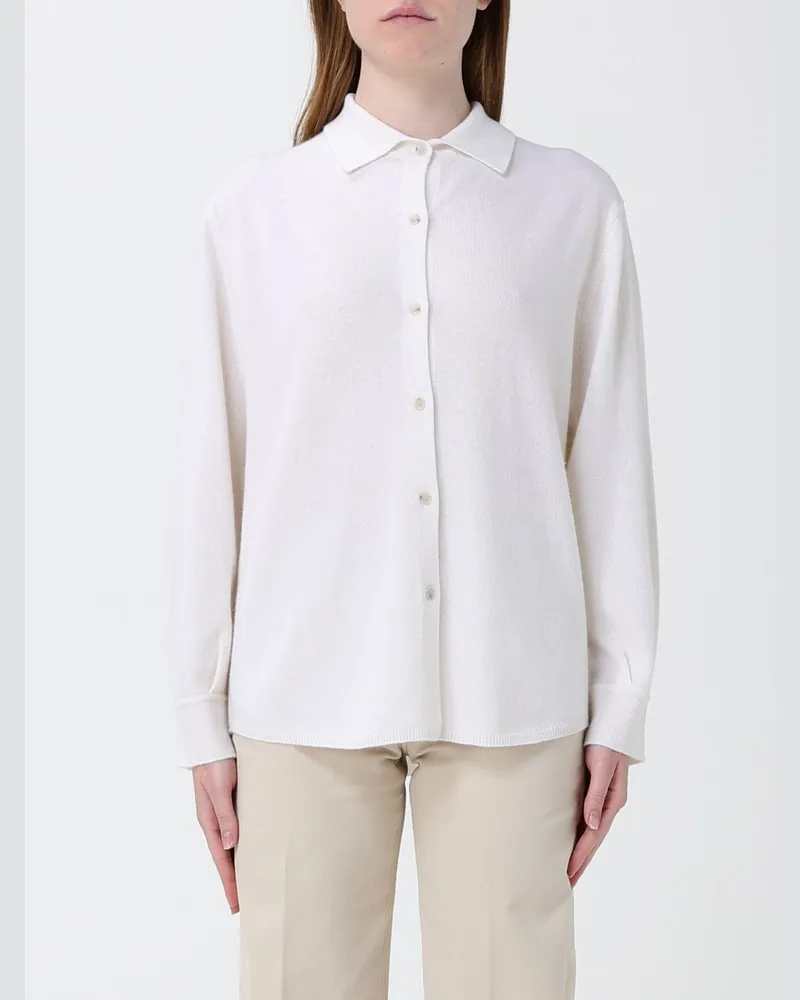 ALLUDE Kaschmircardigan Weiß
