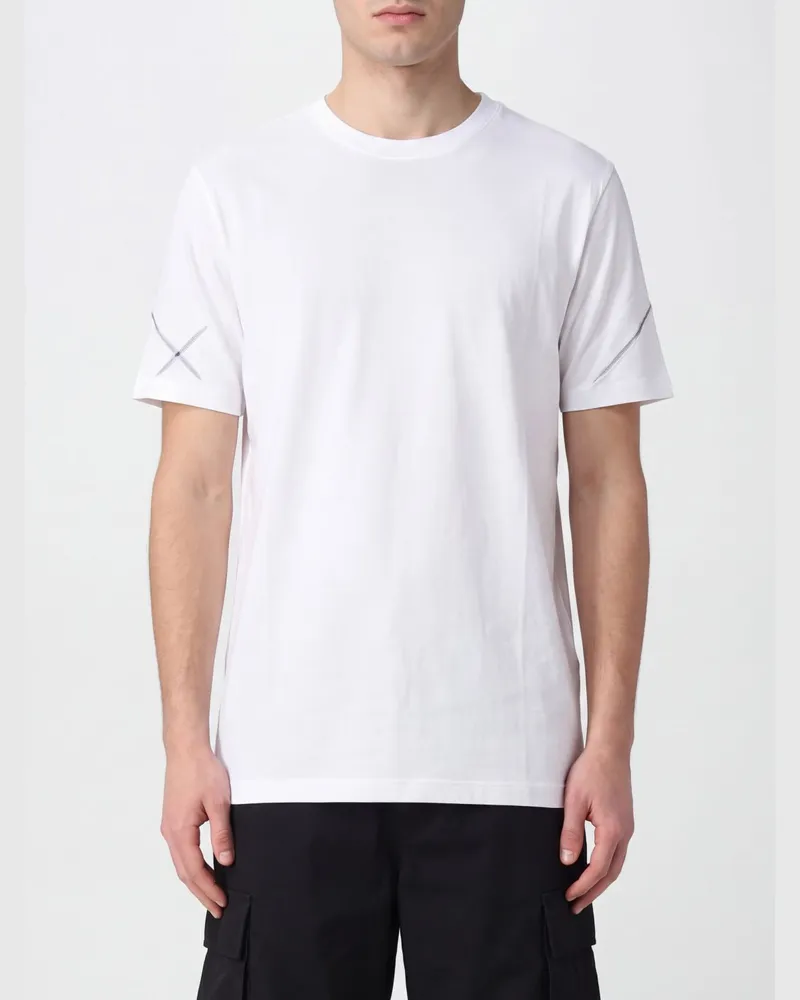 THOM KROM Kurzärmeliges Rundhals-T-Shirt aus reiner Baumwolle Weiß