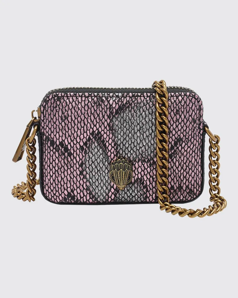 Kurt Geiger Kensington Mini-Kameratasche aus Kunstleder mit Python-Print Pink