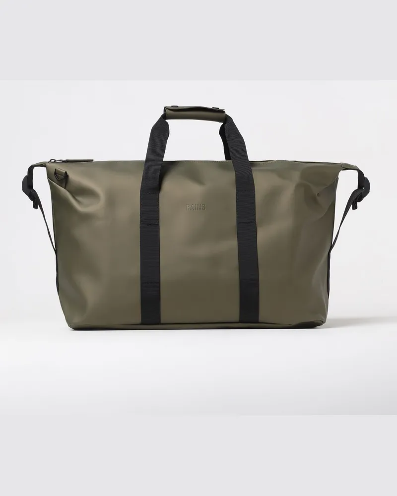 RAINS Hilo Reisetasche aus gummiertem Stoff Grün