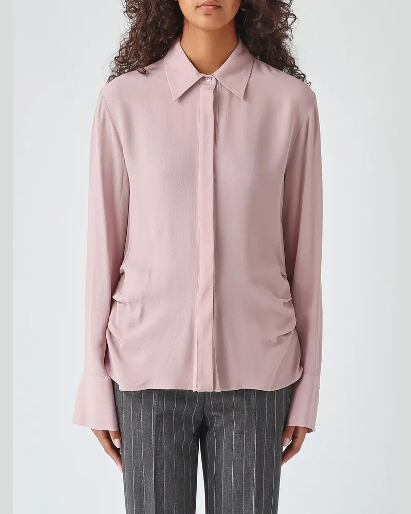 Pinko Slim Fit Viskose-Bluse von mit verdeckter Knopfleiste Violett