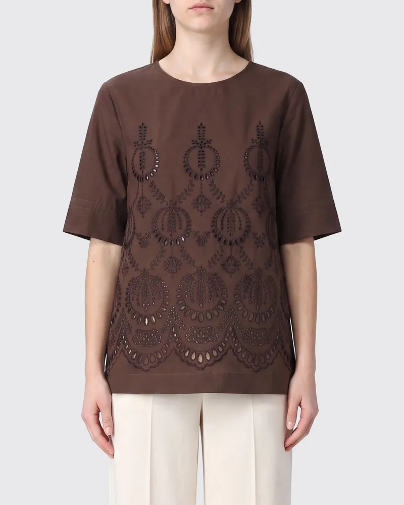 P.A.R.O.S.H. Hemdbluse damen P.a.r.o h Braun