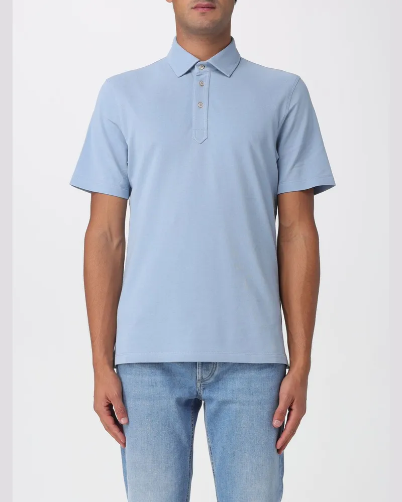 Brunello Cucinelli Polo herren Hellblau